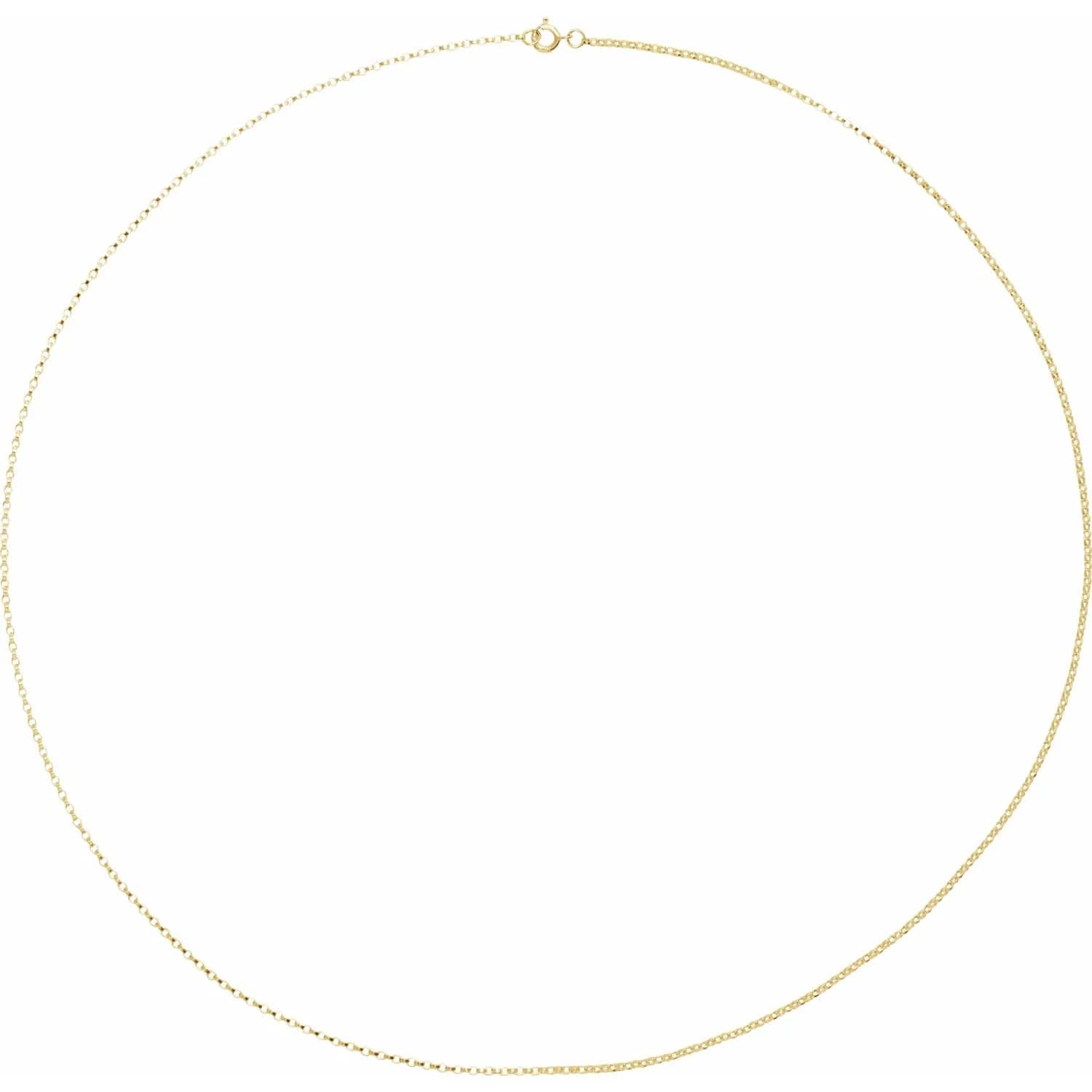 saveongems Jewelry 16 Inch / 14K Yellow Rolo Chain Necklace 14K gold