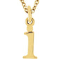 Save On Diamonds 14k Yellow Gold / Initial I 14K Lowercase custom Initial 16" Necklace (Gold)