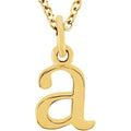 Save On Diamonds 14k Yellow Gold / Initial A Lowercase Custom Initial 16