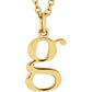Save On Diamonds 14k Yellow Gold / Initial G 14K Lowercase custom Initial 16" Necklace (Gold)