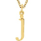 Save On Diamonds 14k Yellow Gold / Initial J 14K Lowercase custom Initial 16" Necklace (Gold)