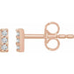 Save On Diamonds 14K Rose Lab-Grown Diamond Bar Earrings .05 CTW (14K Gold)