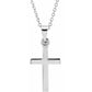 Save On Diamonds 14.5 x 9.7 mm / 14K White Gold Gold Cross Necklace 18" (Unisex)
