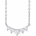 Save On Diamonds Jewelry 14k White Gold Lab-Grown Diamond Graduated Stone Necklace 1/3 CTW  (18