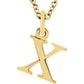 Save On Diamonds 14k Yellow Gold / Initial X 14K Lowercase custom Initial 16" Necklace (Gold)