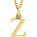 Save On Diamonds 14k Yellow Gold / Initial Z Lowercase Custom Initial 16